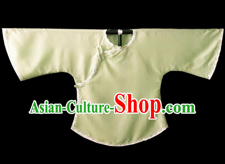 Chinese Traditional Light Green Shirt National Tang Suit Upper Outer Garment Blouse Costume for Women