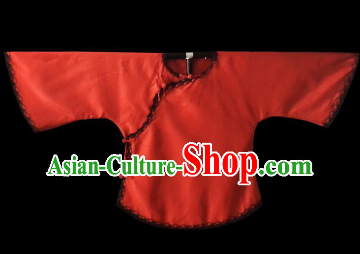 Chinese Traditional Red Shirt National Tang Suit Upper Outer Garment Blouse Costume for Women