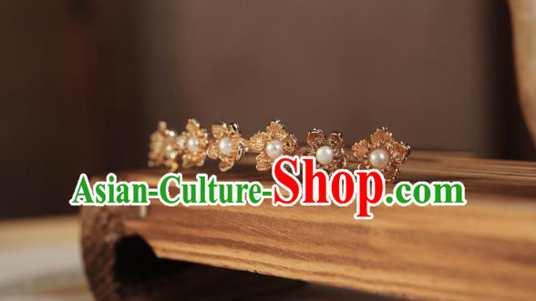 Chinese Traditional Ming Dynasty Princess Golden Hair Accessories Ancient Court Queen Hairpins for Women