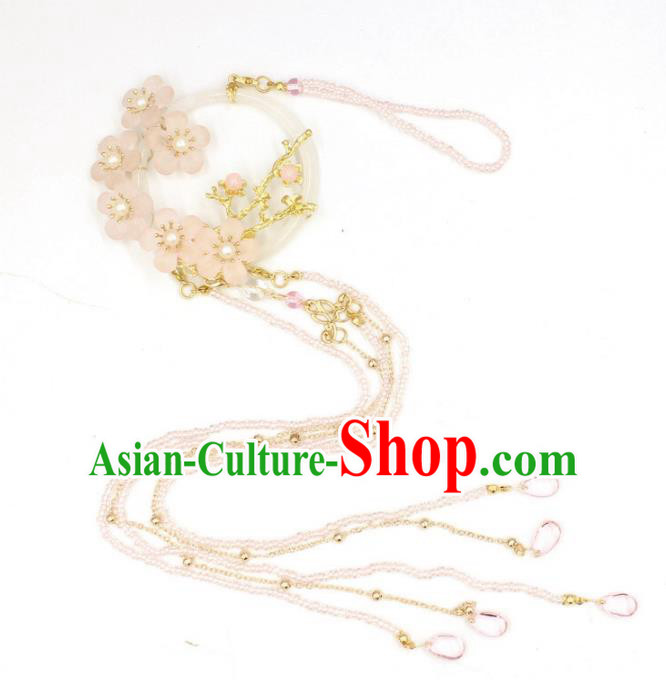 Chinese Traditional Ming Dynasty Princess Sakura Waist Accessories Ancient Court Tassel Pendant for Women