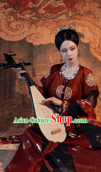 Chinese Traditional Tang Dynasty Court Maid Dress Ancient Flying Apsaras Historical Costumes for Women