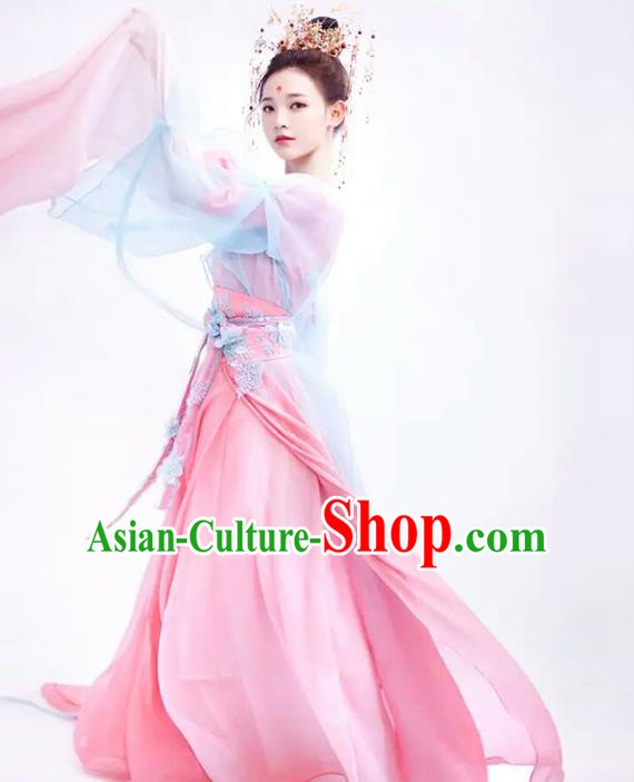 Chinese Traditional Tang Dynasty Royal Princess Dress Ancient Drama Goddess Historical Costumes for Women