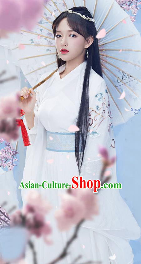 Chinese Traditional Song Dynasty Swordsman Dress Ancient Drama Princess Historical Costumes for Women