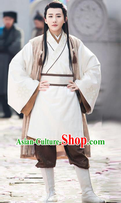 Chinese Traditional Ming Dynasty Civilian Male Clothing Ancient Drama Swordsman Historical Costumes for Men