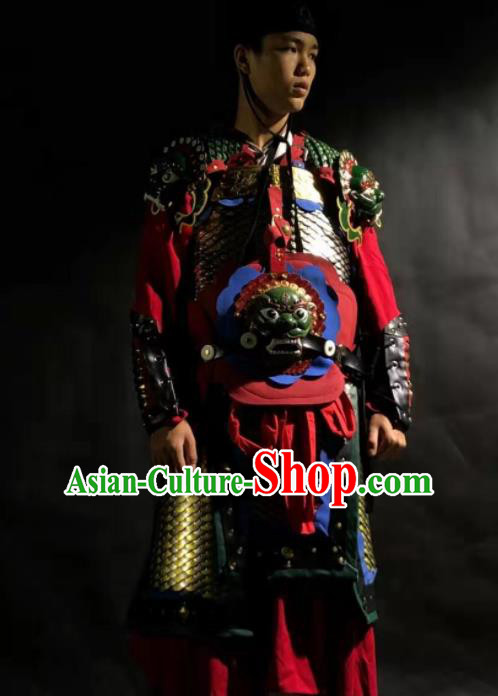 Chinese Traditional Ming Dynasty Imperial Bodyguard Body Armor Ancient Swordsman Costumes for Men