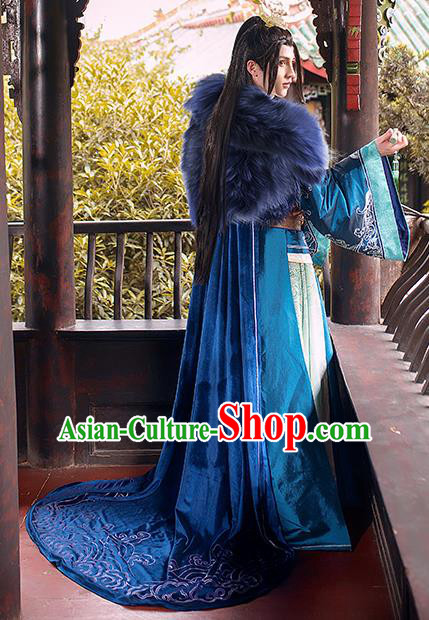 Chinese Traditional Cosplay Royal Highness Clothing Ancient Swordsman Costumes for Men