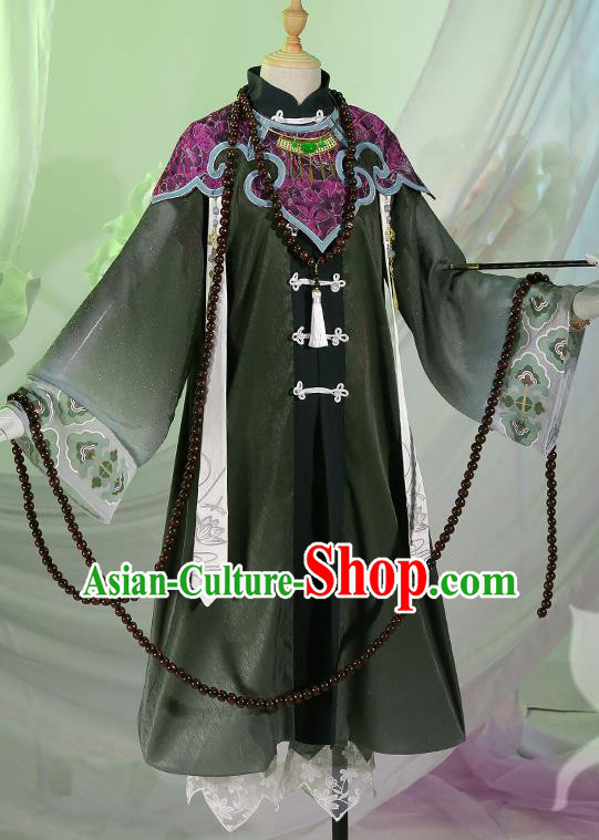 Chinese Traditional Cosplay Queen Black Hanfu Dress Ancient Swordsman Costumes for Women
