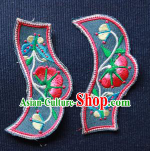 Chinese Traditional Embroidered Butterfly Navy Patch Embroidery Craft Embroidering Accessories