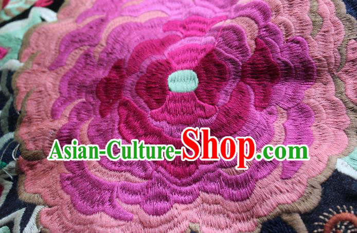 Chinese Traditional Embroidered Dragon Peony Patch Embroidery Craft Embroidering Accessories