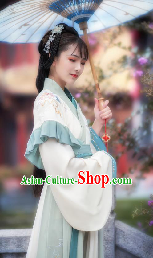 Chinese Traditional Jin Dynasty Palace Princess Hanfu Dress Ancient Royal Infanta Costumes for Women