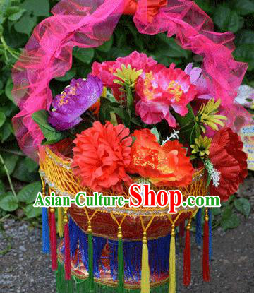 Chinese Traditional Opera Prop Lantern Festival Folk Dance Flower Baskets