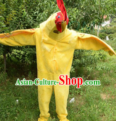 Cosplay Zodiac Chicken Traditional Chinese New Year Stage Performance Costume Complete Set