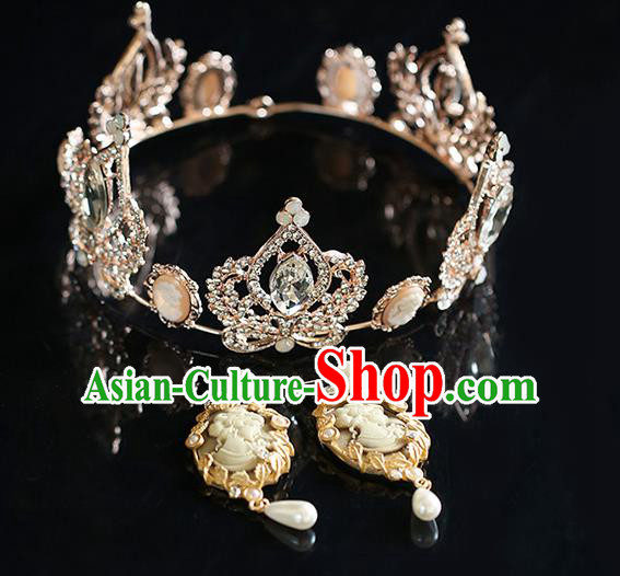 Top Grade Baroque Princess Royal Crown Wedding Queen Hair Accessories for Women