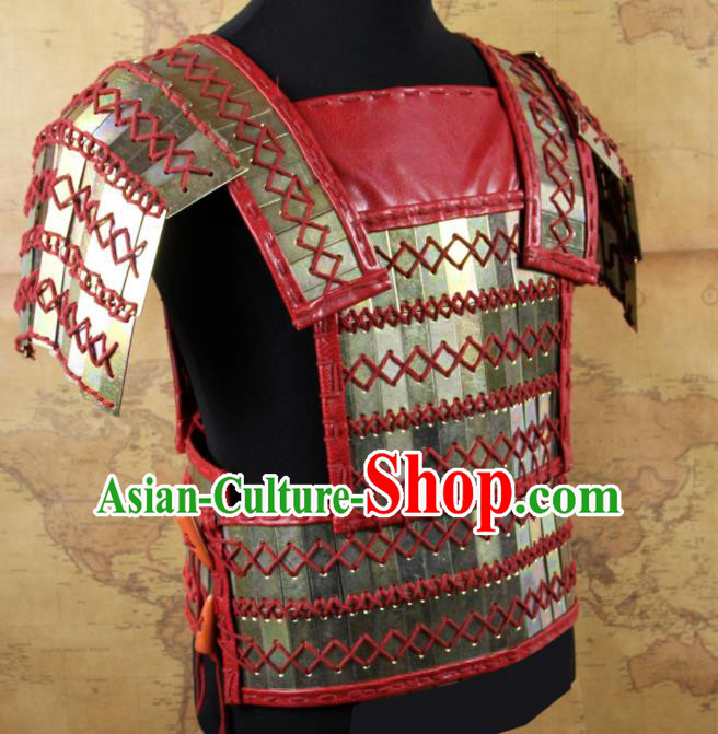 Chinese Traditional Qin Dynasty Soldier Vest Armor Ancient Swordsman Breastplate for Men
