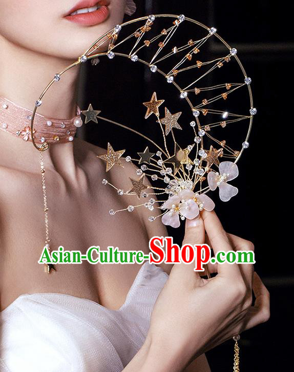 Chinese Traditional Palace Fans Handmade Classical Hanfu Wedding Fan for Women
