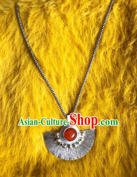 Asian India Traditional Jewelry Indian Handmade Silver Necklace for Women