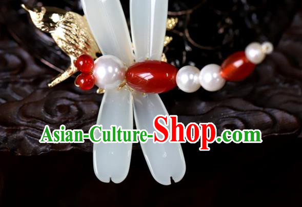 Traditional Chinese Handmade Dragonfly Brooch Ancient Hanfu Breastpin Accessories for Women