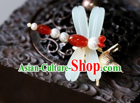 Traditional Chinese Handmade Dragonfly Brooch Ancient Hanfu Breastpin Accessories for Women