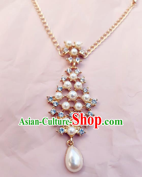 India Traditional Crystal Eyebrows Pendant Asian Indian Handmade Hair Accessories for Women