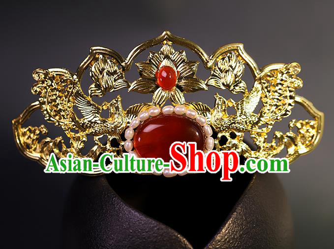 Traditional Chinese Ming Dynasty Phoenix Coronet Tassel Hairpins Headdress Ancient Empress Hair Accessories for Women