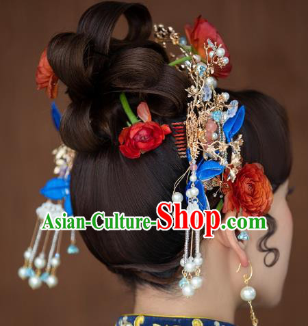 Traditional Chinese Wedding Hair Crown Hairpin Headdress Ancient Queen Hair Accessories for Women