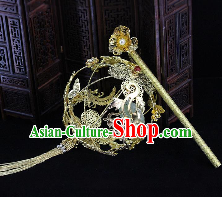Traditional Chinese Wedding Jade Portable Lantern Handmade Bride Accessories for Women