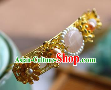 Traditional Chinese Palace Golden Hairpin Headdress Ancient Court Hair Accessories for Women