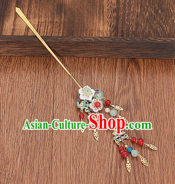 Traditional Chinese Handmade Palace Tassel Hairpin Headdress Ancient Hanfu Hair Accessories for Women