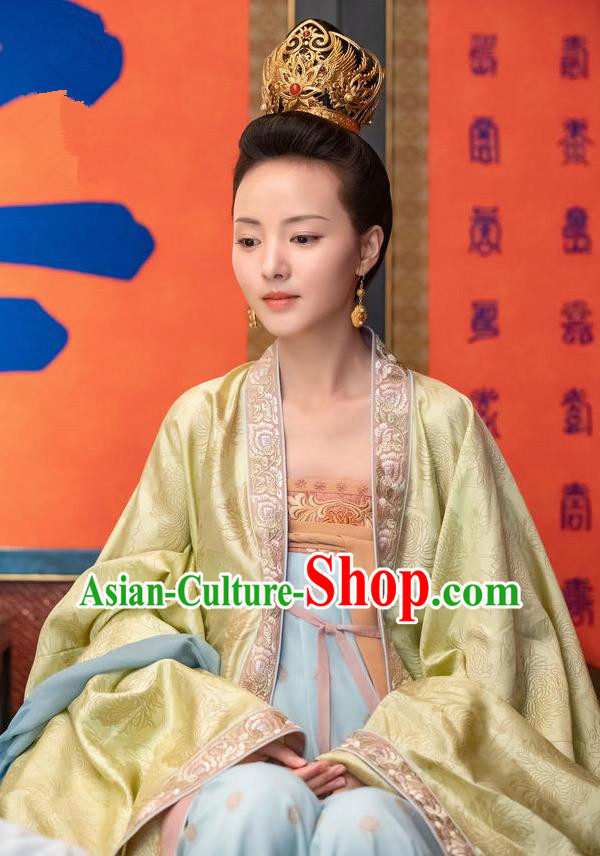 Chinese Drama Royal Nirvana Ancient Crown Princess Zhang Nianzhi Replica Costumes and Headpiece for Women