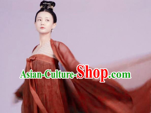 Chinese Ancient Patrician Lady Drama Royal Nirvana Lu Wenxi Replica Costumes and Headpiece for Women