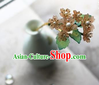 Traditional Chinese Bride Sakura Hairpin Headdress Ancient Court Hair Accessories for Women