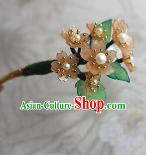 Traditional Chinese Bride Sakura Hairpin Headdress Ancient Court Hair Accessories for Women