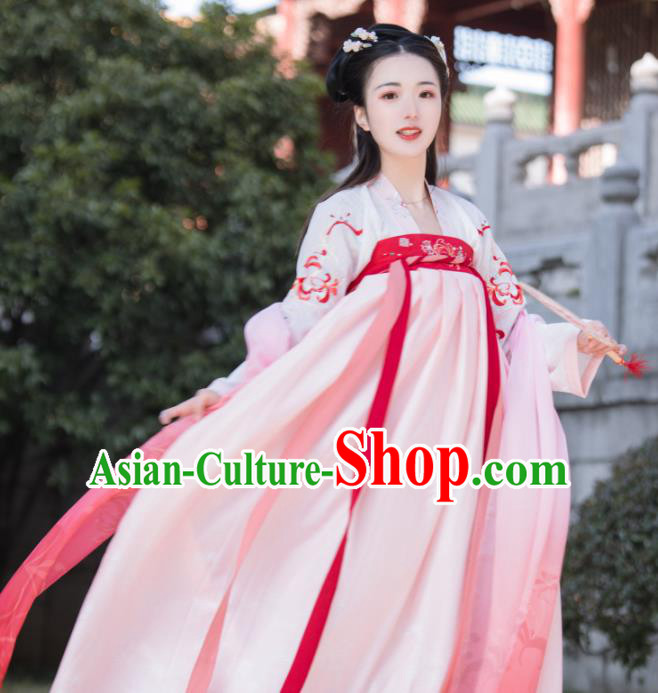 Chinese Traditional Tang Dynasty Palace Princess Hanfu Dress Ancient Court Lady Historical Costumes for Women