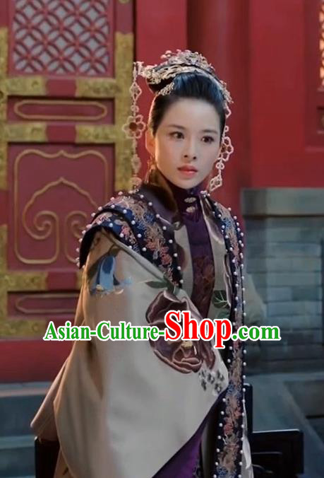 Empress of the Ming Chinese Ancient Drama Ming Dynasty Noble Consort An Replica Costumes and Headpiece Complete Set