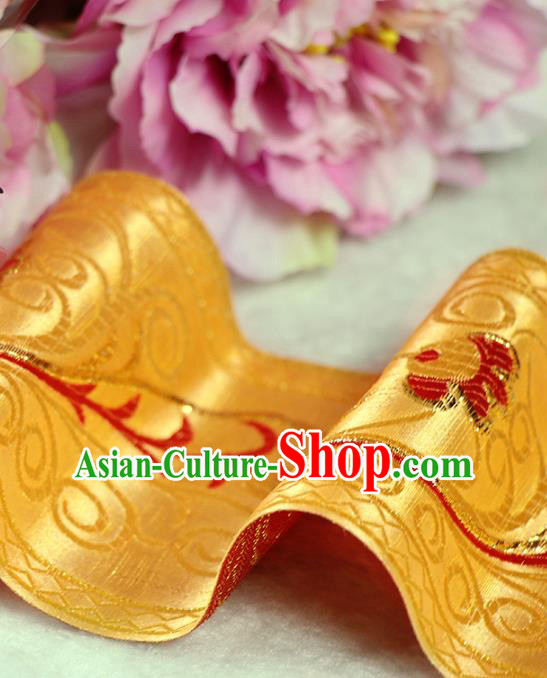 Chinese Traditional Embroidered Golden Braid Band Decorative Border Collar Accessories