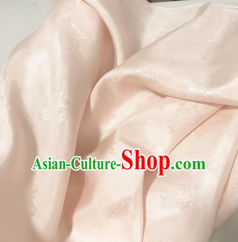 Chinese Traditional Design Pattern Light Pink Silk Fabric Cheongsam Mulberry Silk Drapery