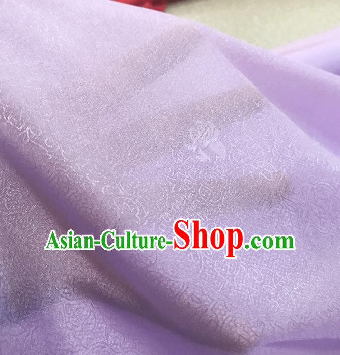 Chinese Traditional Design Pattern Lilac Silk Fabric Cheongsam Mulberry Silk Drapery