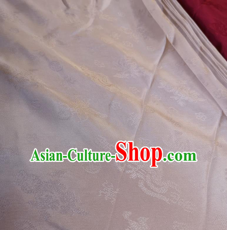 Chinese Traditional Jacquard Design Pattern Light Pink Silk Fabric Cheongsam Mulberry Silk Drapery