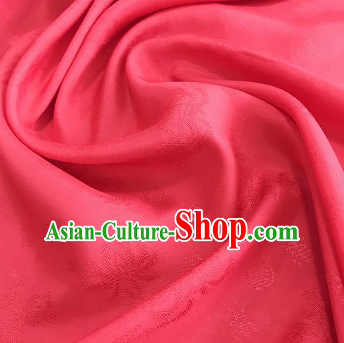 Chinese Traditional Classical Design Pattern Red Silk Fabric Cheongsam Mulberry Silk Drapery