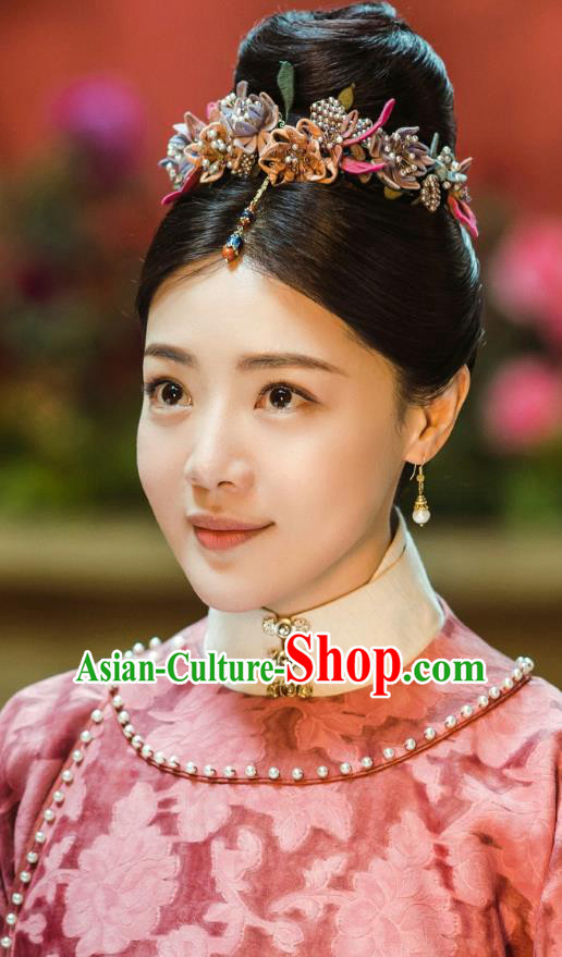 Chinese Ancient Court Maid Drama Empress of the Ming Dynasty Hu Shanxiang Replica Costumes and Headpiece Complete Set
