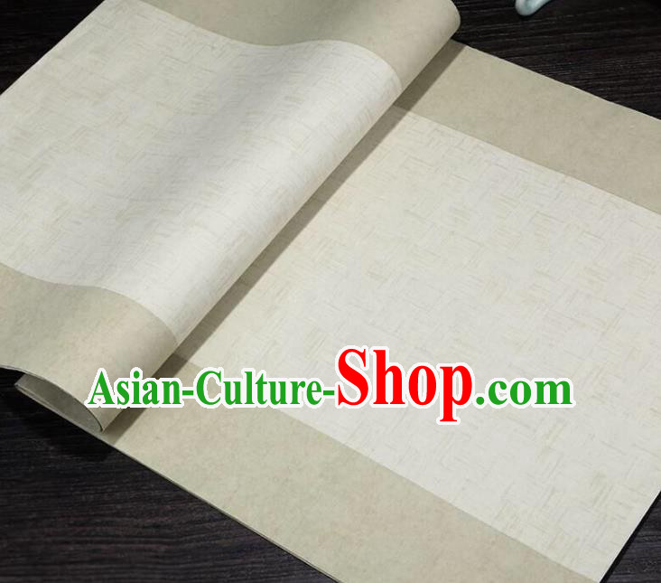 Chinese Traditional Pattern Calligraphy Khaki Art Paper Handmade Couplet Writing Xuan Paper
