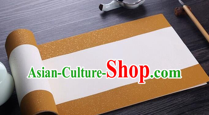 Chinese Traditional Spring Festival Couplets Batik Brown Paper Handmade Couplet Calligraphy Writing Art Paper