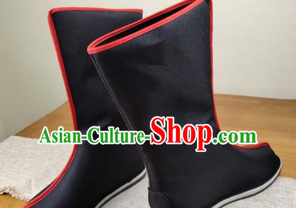 The Untamed Traditional Chinese Cosplay Swordsman Black Boots Kung Fu Boots Opera Shoes Hanfu Shoes for Men