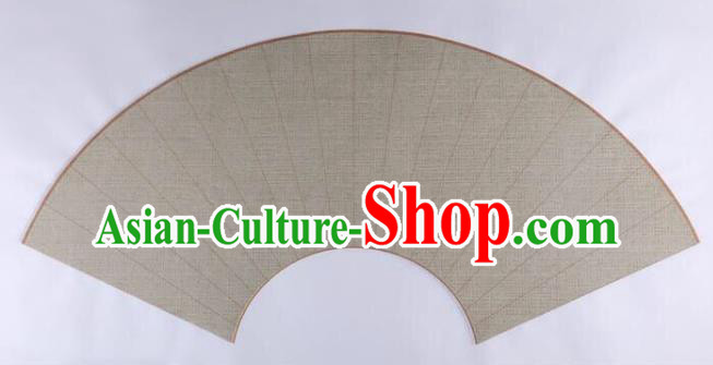 Traditional Chinese Light Grey Sector Paper Handmade The Four Treasures of Study Writing Fan Art Paper