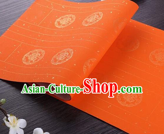 Chinese Traditional Spring Festival Couplets Calligraphy Red Batik Paper Handmade Couplet Writing Art Paper