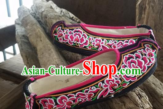 Traditional Chinese Embroidered Black Shoes National Ethnic Shoes Hanfu Shoes for Women