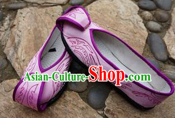 Traditional Chinese Pink Embroidered Shoes National Ethnic Wedding Shoes Hanfu Shoes for Women