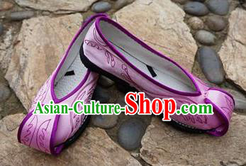 Traditional Chinese Pink Embroidered Shoes National Ethnic Wedding Shoes Hanfu Shoes for Women