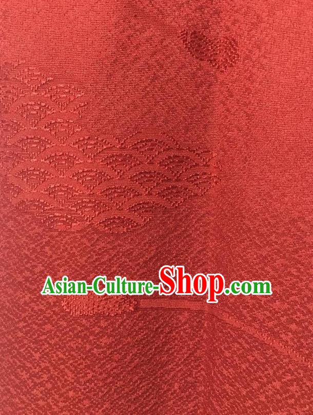 Japanese Traditional Pattern Dark Red Haori Jacket Japan Kimono Overwear Costume for Men