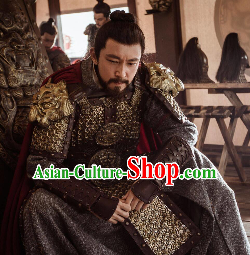 Ancient Chinese Drama Ming Dynasty Official Yu Qian Armor Replica Costumes for Men